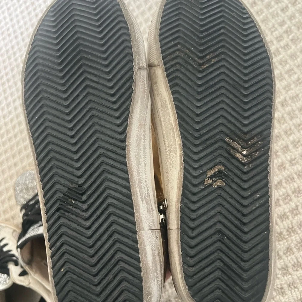 GOLDEN GOOSE Slide Metallic Glitter Zip High-Top Sneakers - Picture 3 of 4